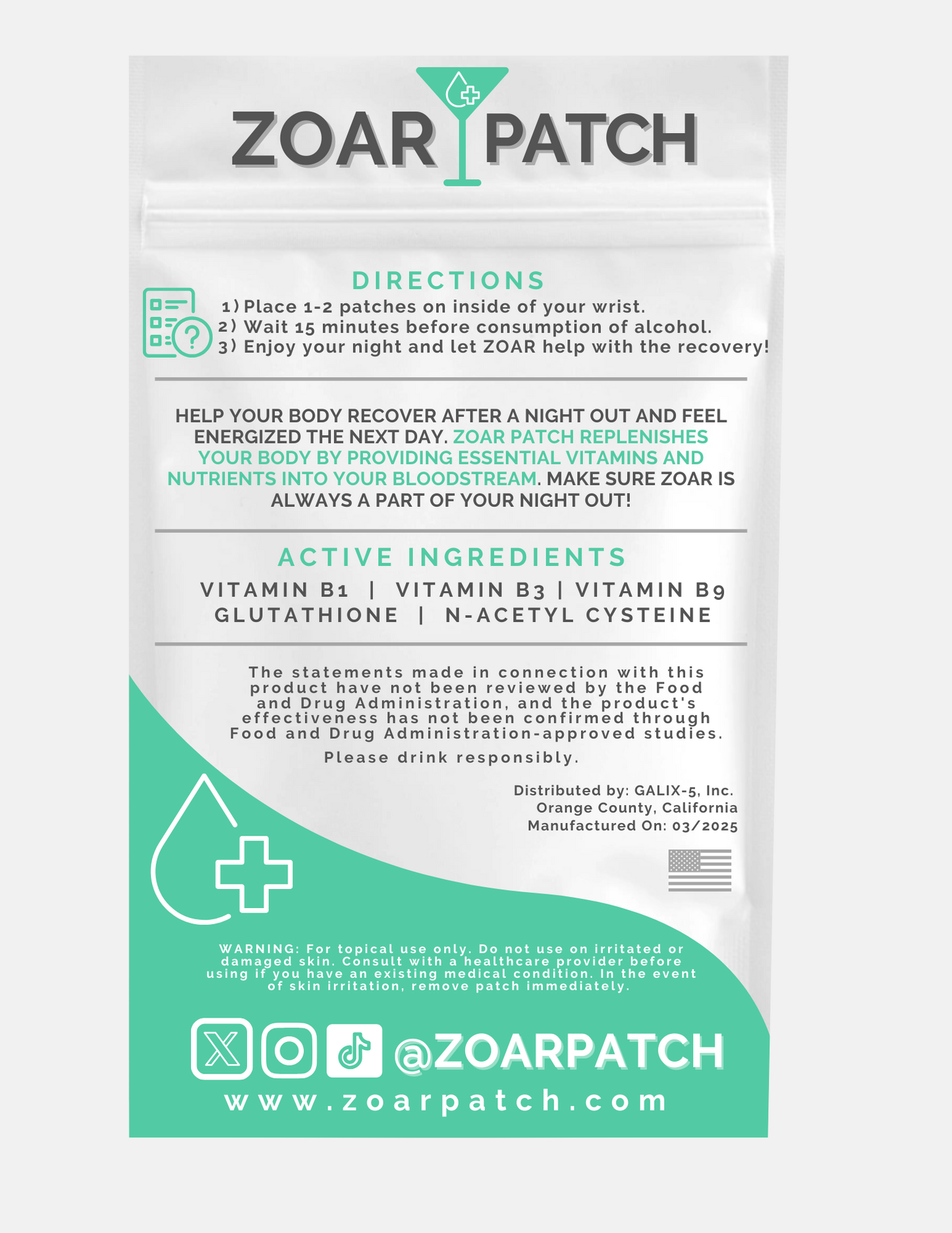 Hangover Recovery Patches